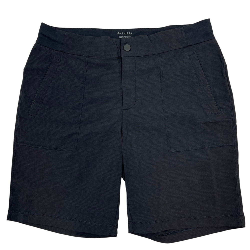 Athleta Trekkie Bermuda 2.0 Nylon Shorts 12 Black Hiking Utility Gorpcore